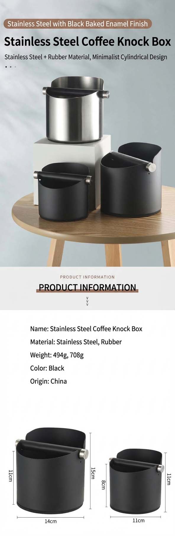 Stainless Steel Knock Box