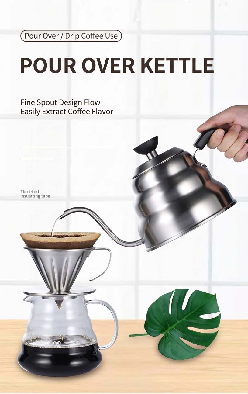 304 Stainless Steel Gooseneck Kettle - Detail View 4