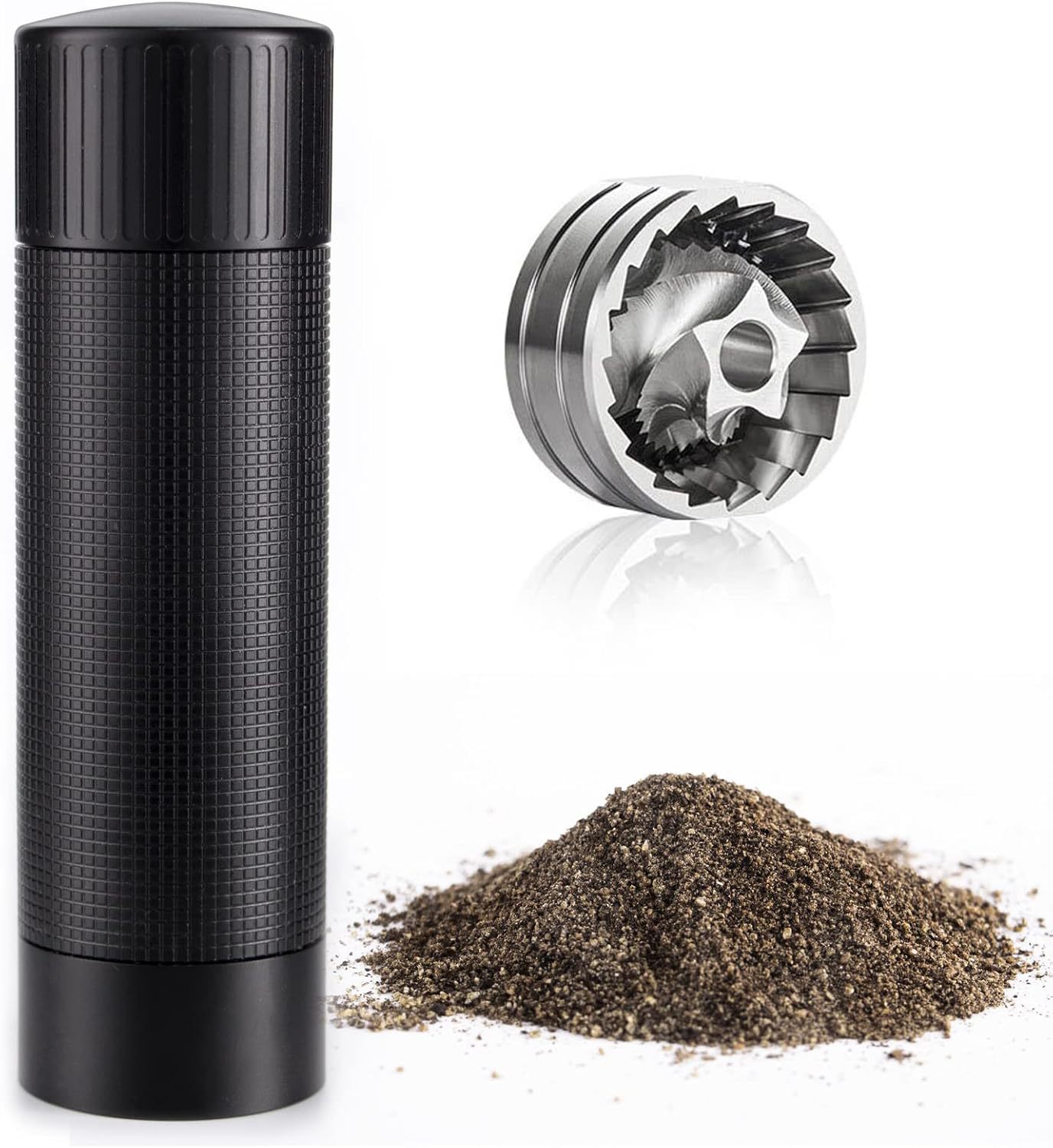 Magnetic Salt and Pepper Grinder Set - Adjustable Coarseness - Detail View 4