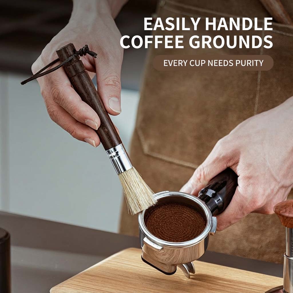 Walnut wood handle detail